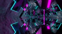 cyan and pink hexagonal laser tunnel background