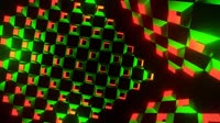 Green and Red Locked Up in Cubic Background VJ Loop in 4K