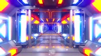 4k sci-fi Corridor Vj Loop Background - Motion 4k Screensaver