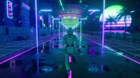 [4K] Running Forever - Space Man Running Loop - Cyberpunk Visual